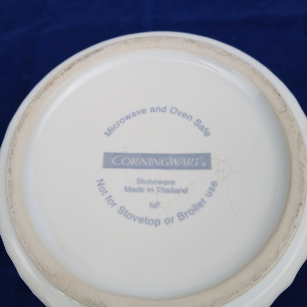 CorningWare Colours 20 oz Soup Bowl Mug French White w/Lid Stoneware - Picture 6 of 6